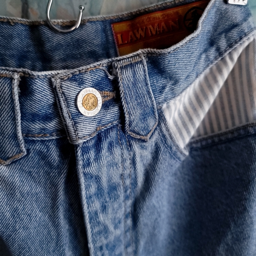 HP Vintage HighRise Denim Shorts LightWash Western - Picture 5 of 15